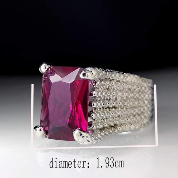 Sterling Silver Bague Ring Ringen Ruby - Picture 3 of 8